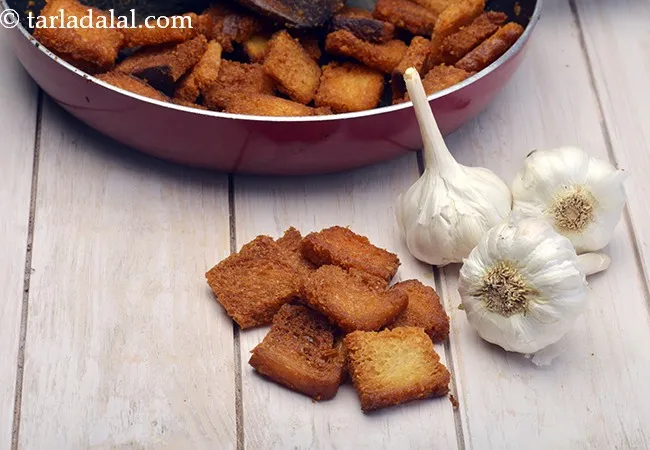 Garlic Croutons, Crunchy Garlic Crouton Recipe