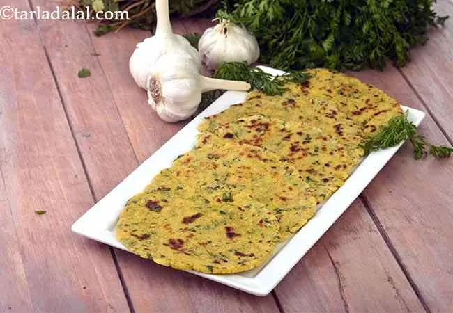 गार्लिकी मकई रोटी