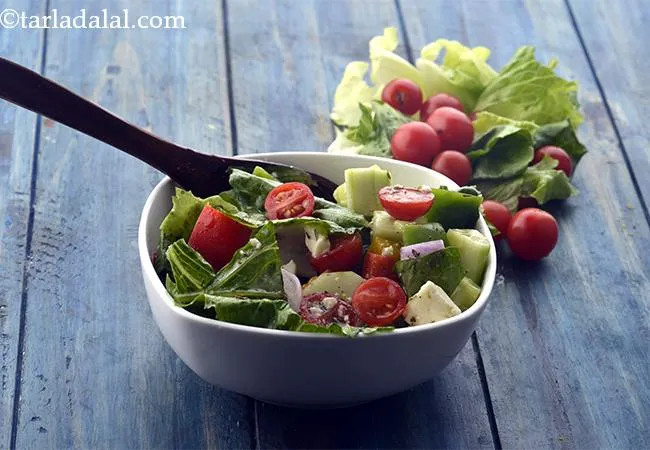Greek salad recipe | healthy veg Greek salad Indian style | easy traditional Greek salad | best Greek salad