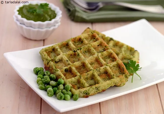 Green Peas Waffles