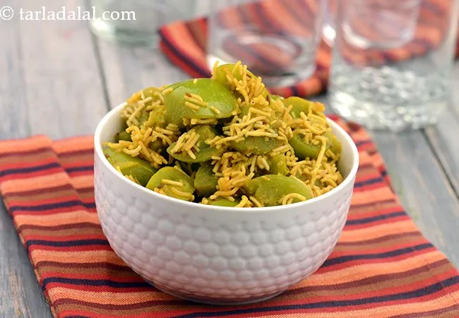 Green Tomato and Bhujia Vegetable