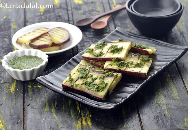 Grilled Sweet Potato in Lemon Coriander Dressing