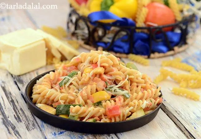 Herbed Fusilli in Pink Sauce
