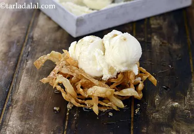 Honey Noodles with Vanilla Ice Cream