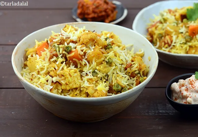 Hyderabadi veg biryani recipe | Indian veg biryani | vegetable biryani