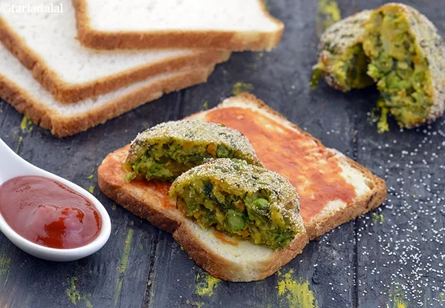 Indian Railways Veg Cutlet Sandwich