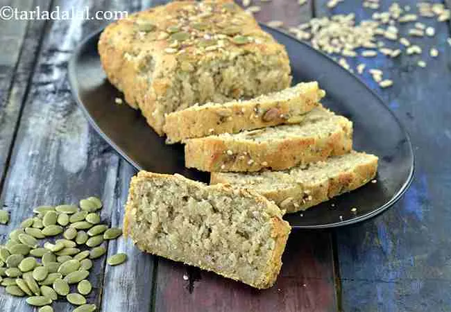 Jowar, Rajgira, Banana and Chia Seeds Bread