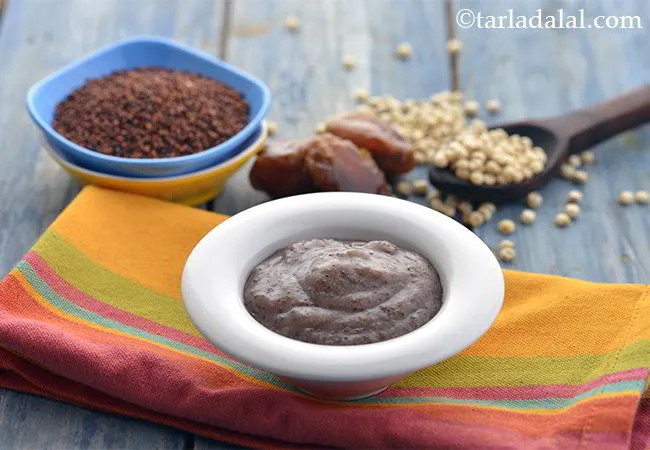 Jowar Ragi and Date Porridge for Babies