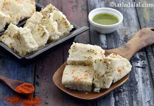 Khatta Dhokla Using Homemade Flour