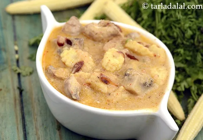 Khumbh Aur Baby Corn Subzi