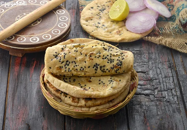 Kulchas, Punjabi Whole Wheat Kulcha with Yeast