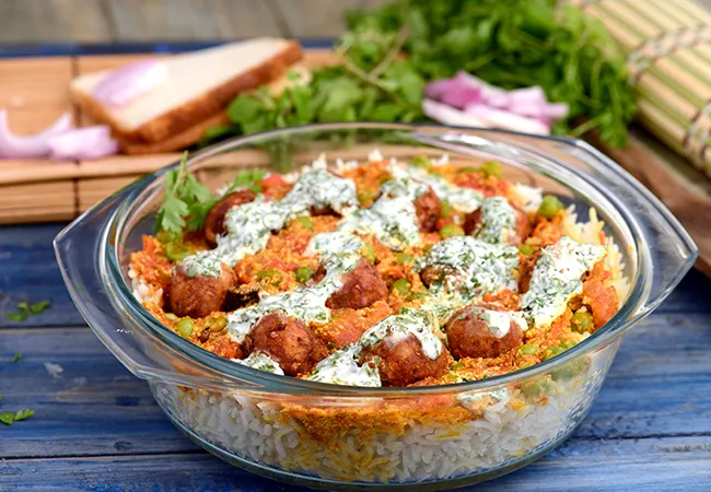  Layered Bread Kofta Biryani