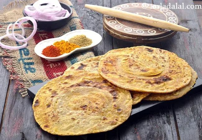 Masala Stuffed Parota, Bengali Low Salt Paratha