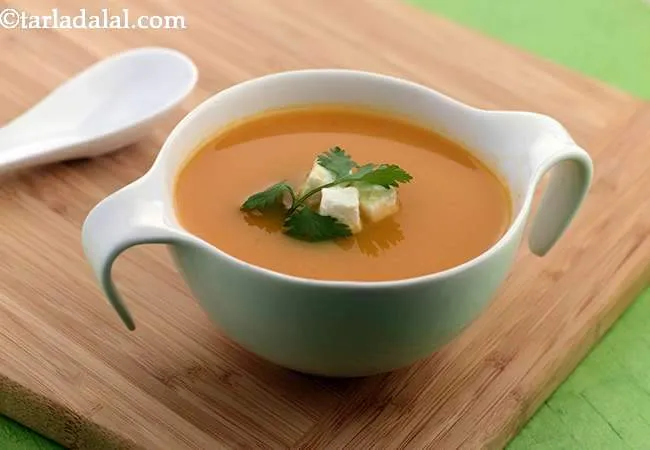 Masoor Dal and Paneer Soup