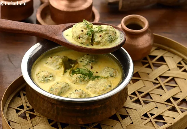 Methi Pakoda Kadhi ( Mcrowave Recipe)