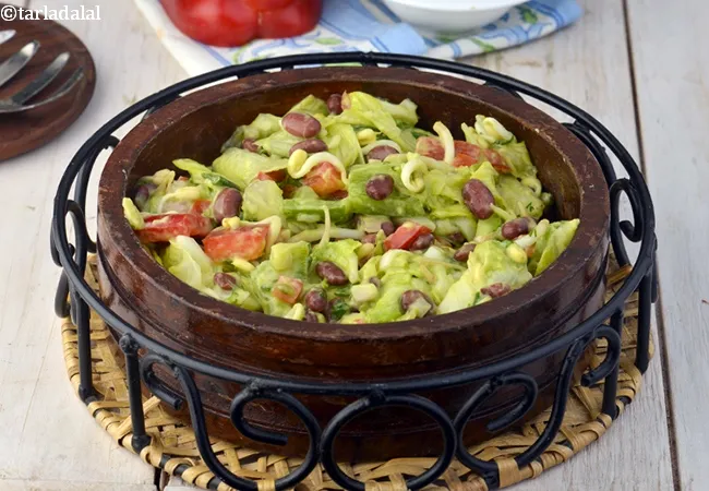  Mexican Rajma, Bean Sprouts and Lettuce Tossed in Guacamole Dressing