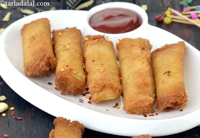 Mexican bread rolls recipe | Mexican rolls veg starter | quick party starter | Indian snacks with bread