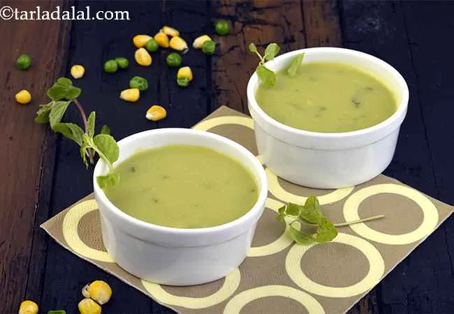  Minty Green Pea and Corn Soup