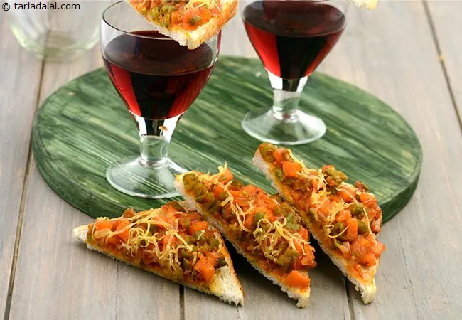 Mixed Vegetable Open Toast