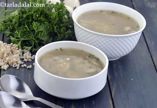 Mushroom Barley Soup Recipe , Healthy Vegan Soup