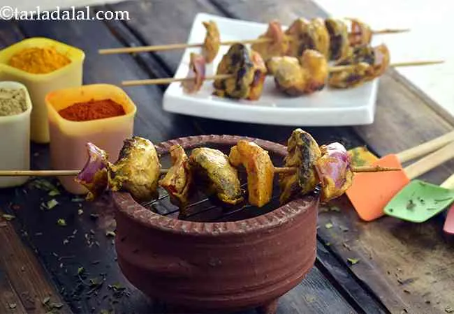 Mushroom and Capsicum Tikka