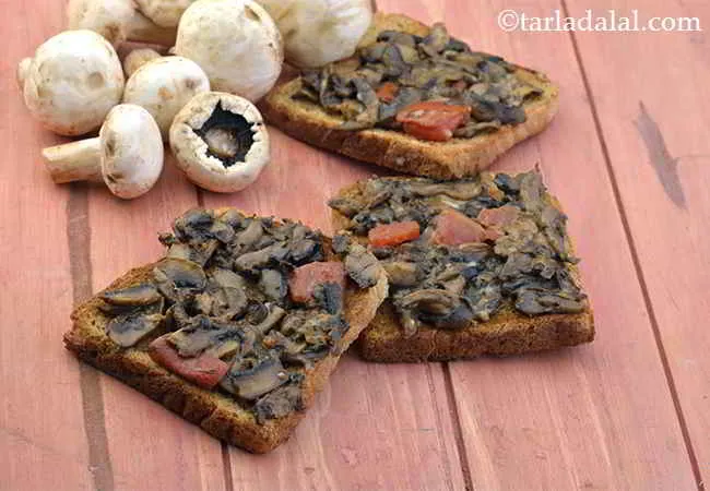Mushroom Open Toast