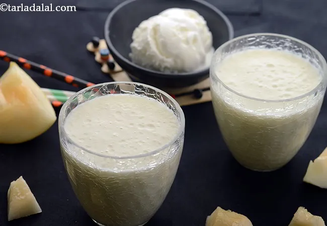 Muskmelon with Vanilla Ice- Cream Drink
