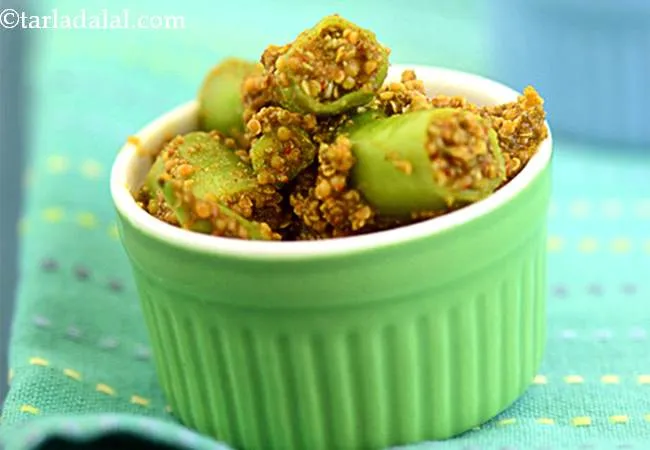 Mustard Chilli Pickle, Oil Free Achaar