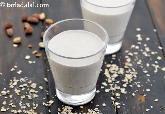 Oats, Coconut Milk, Peanut Butter Healthy Smoothie