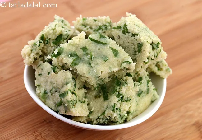 Oats Rava Palak Dhokla