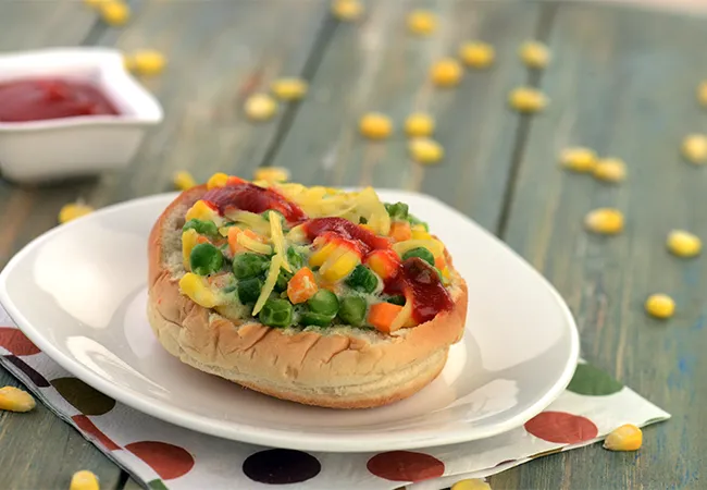  Open Vegetable and Corn Burger