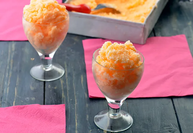  Orange Sorbet, Orange Slush with Condensed Milk