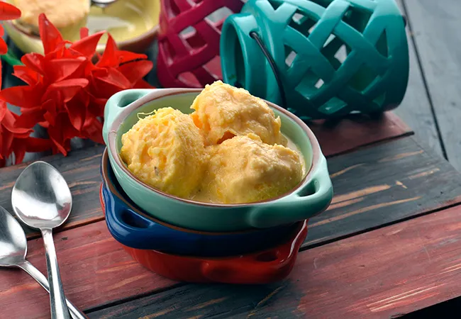 Orange and Chunky Caramel Ice Cream