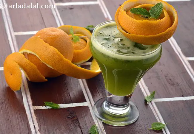 Orange Mint Juice, Healthy Orange Pudina Drink