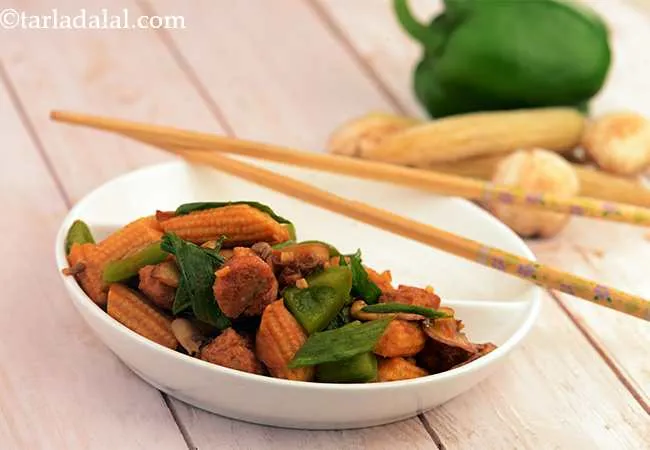Oriental Soya and Babycorn Stir-fry