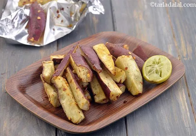  Oven Roasted Sweet Potatoes, Shakarkand Snack