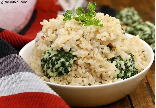 Palak Kofta Rice