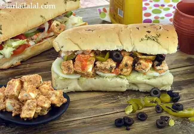 Paneer Tikka Sub Sandwich