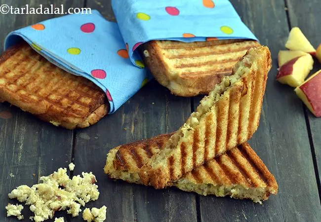 Paneer and Apple Grilled Sandwiches
