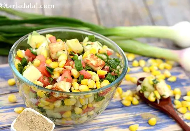 Paneer and Corn Chatpata Salad