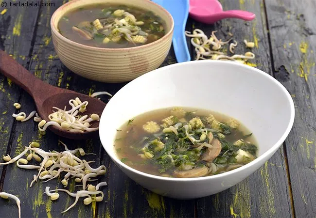 Paneer and Mixed Vegetable Thai Soup