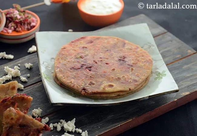 Paneer and Vegetable Paratha