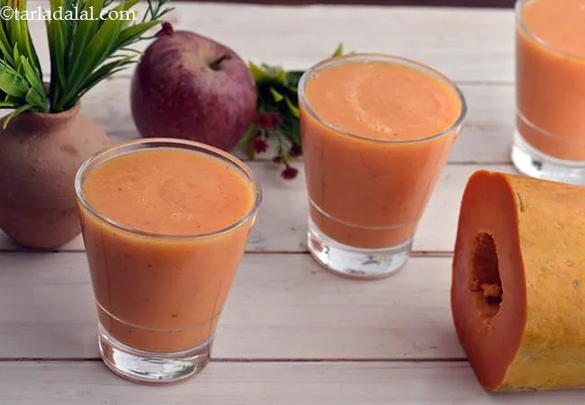 Papaya and Apple Frappé