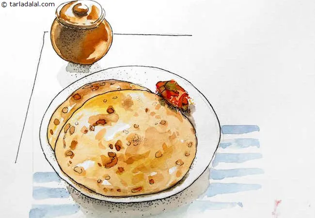 Paratha-with-Mango-Pickle