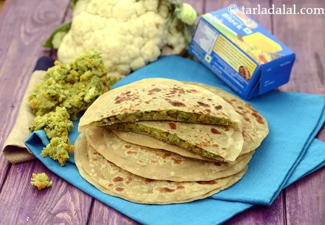 Parathas Stuffed with Vegetables and Cheese
