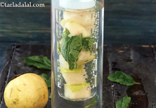 Pear Basil Guava Infused Water