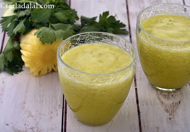 Pineapple Chia Seeds and Pear Juice
