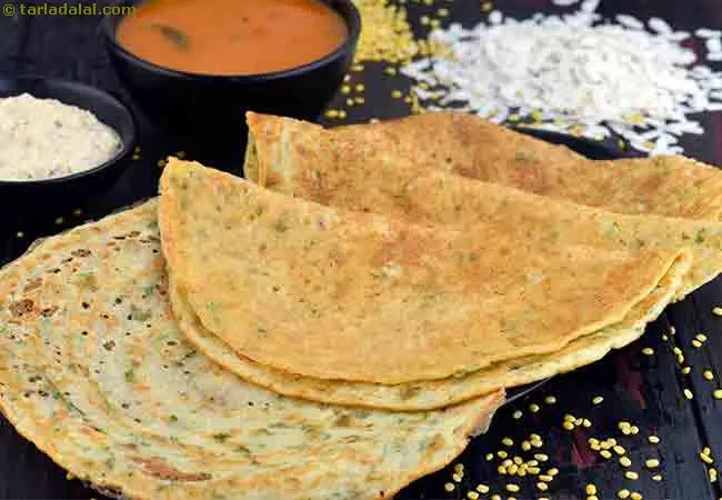 Poha Yellow Moong Dal Dosa