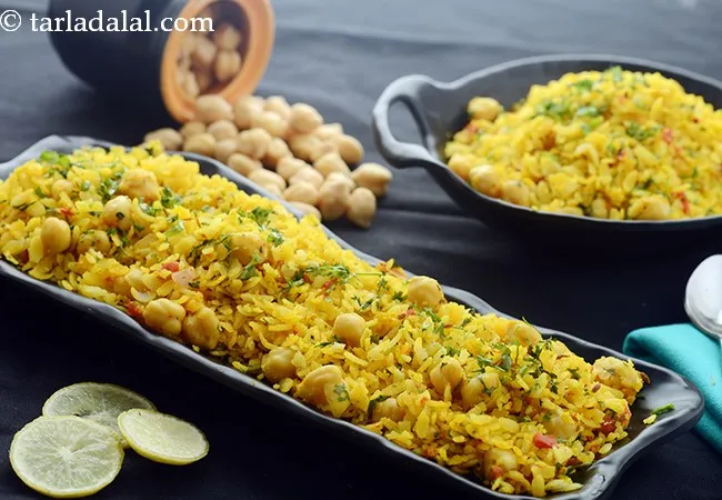 Power Poha, Healthy Kabuli Chana Poha