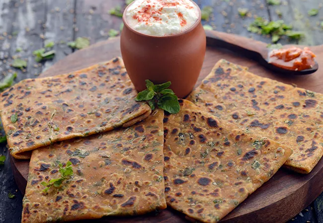 पुदिना पराठा रेसिपी | हेल्दी मिंट पराठा | पंजाबी पुदीना पराठा | Pudina Paratha, Mint Paratha
